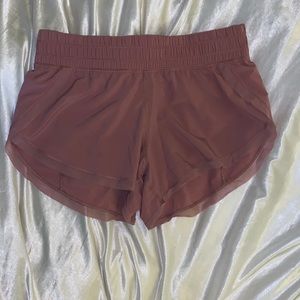 Blush Lululemon athletic shorts